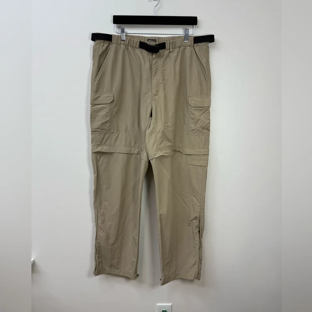 Royal Robbins Tan Cargo Joggers convertible Men’s Pants size XL (32inseam)